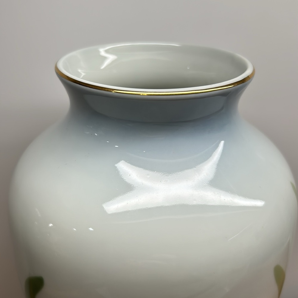 Vintage Blue Iris Elizabeth King Brownd Otagari Ceramic Vase Made In Japan - Picture 9 of 10